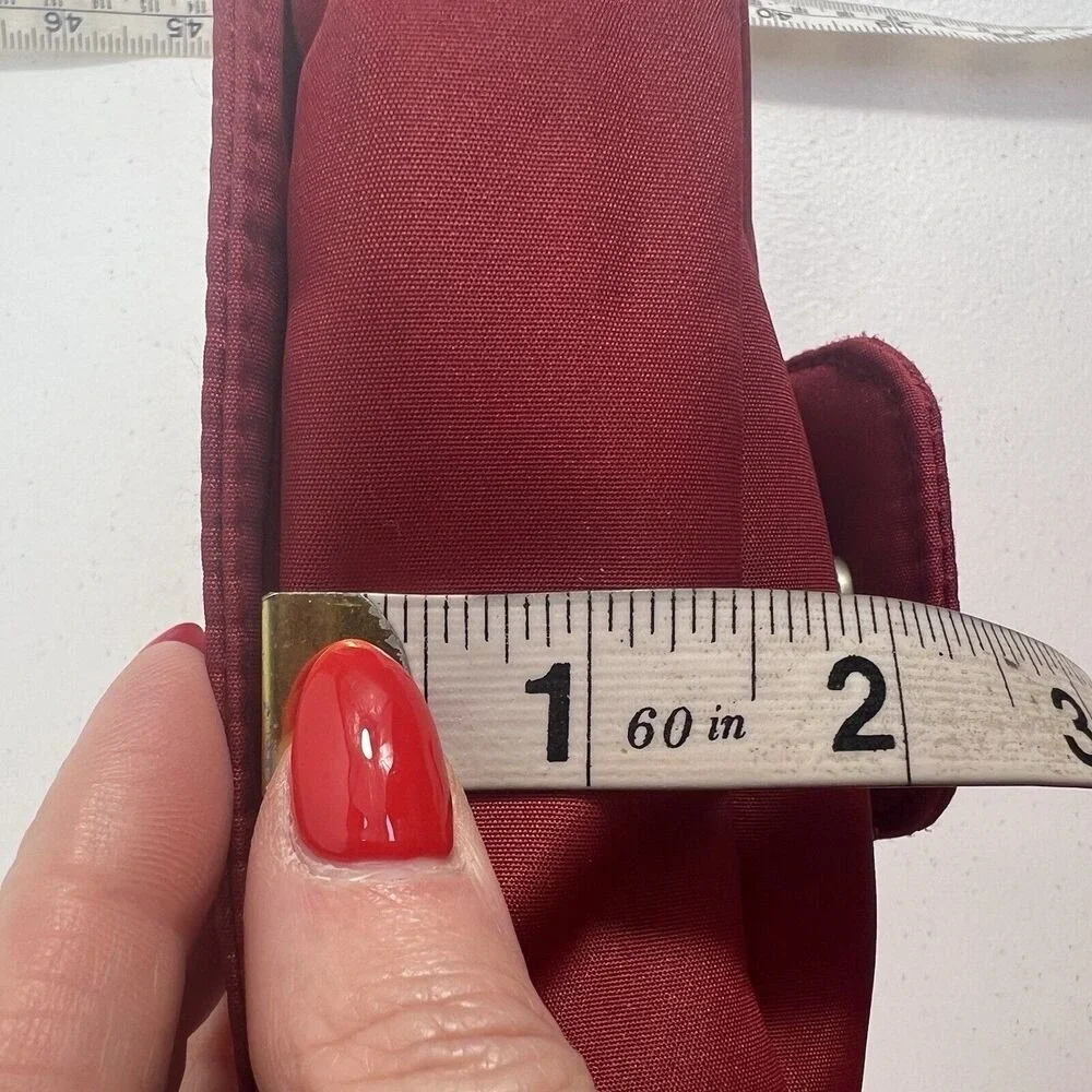 Travelon Crossbody‎ Convertible Waist Belt Bag Polyester Zip Pocket Travel Red